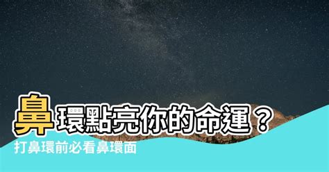 鼻環面相